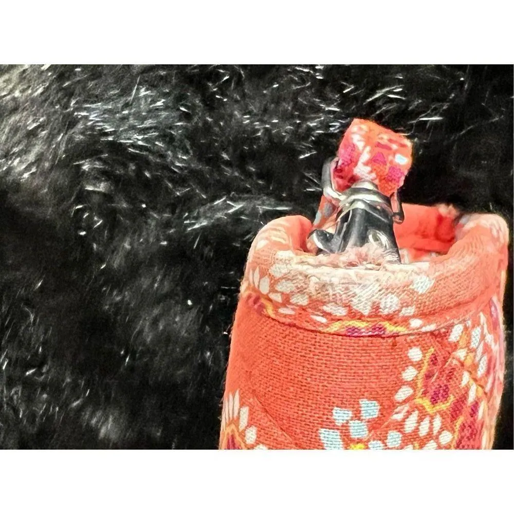 Vera Bradley Womens Strap Wallet Red Orange Teal Flowers Magnetic 9x4 - Image 5