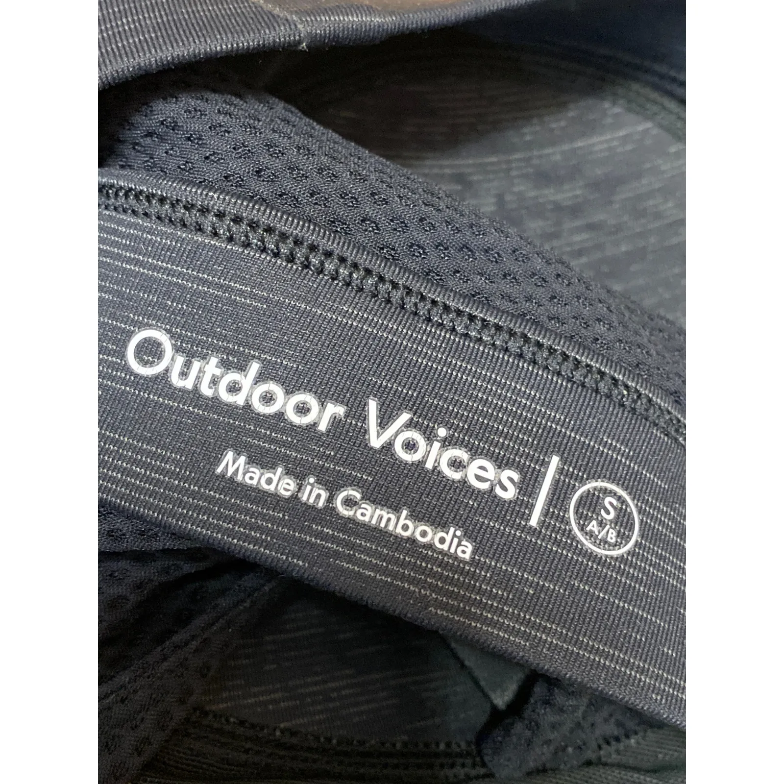 Outdoor Voices Black Heather Sleeveless Zip Front Sports Bra Crop Tank Top Sz S - Image 3