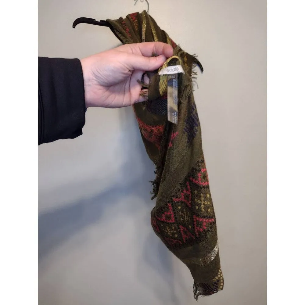 ECOTE One Size Infinity Scarf Green Tribal Print - Image 2