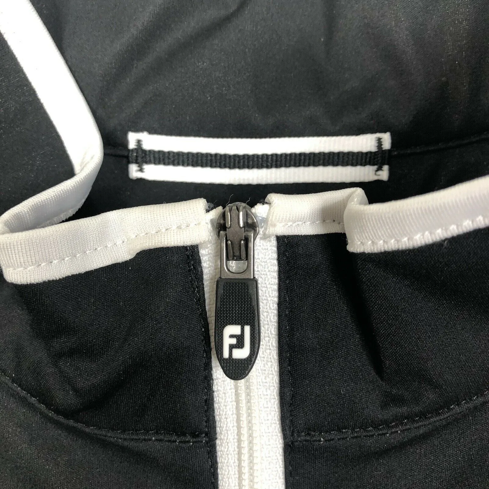 NEW Footjoy Golfleisure Black White Sleeveless Zip Up Vest Womens Size XS - Image 4