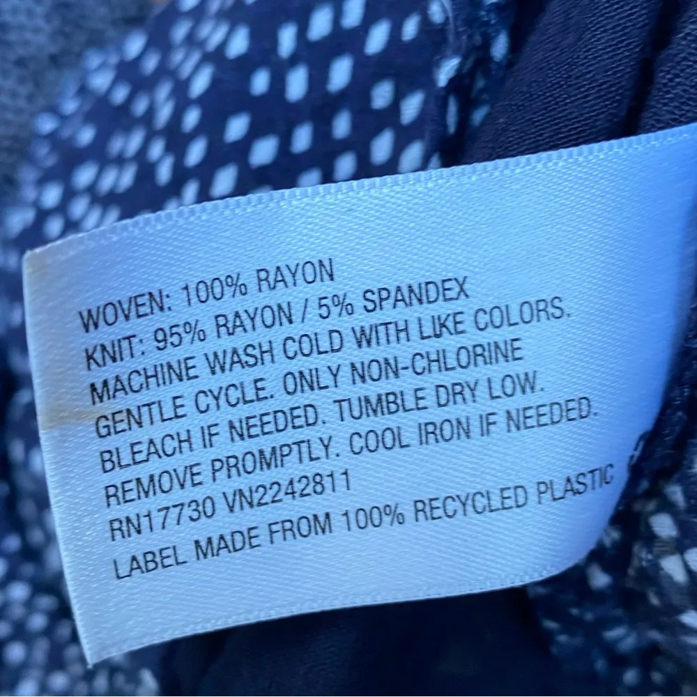 A New Day Blouse Navy White Cottagecore Summer Festival Preppy Sleeveless S - Image 5