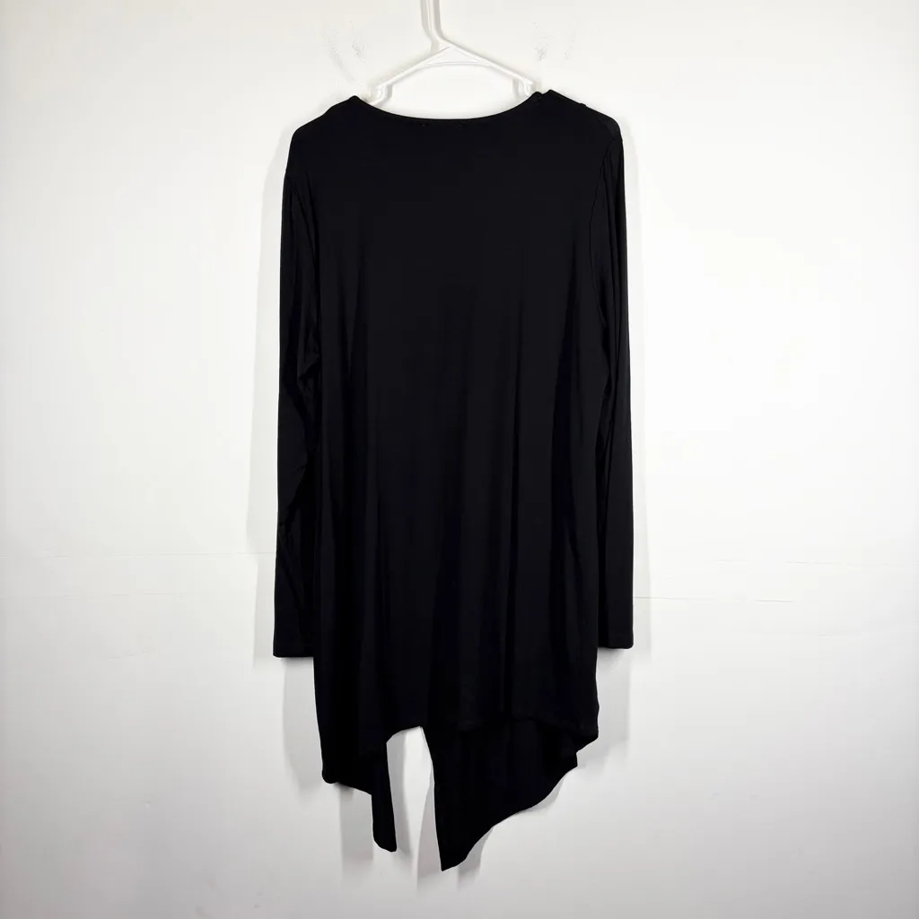 Alembika Solid Black Tunic Top Size 5 or US 14/16 - Image 2
