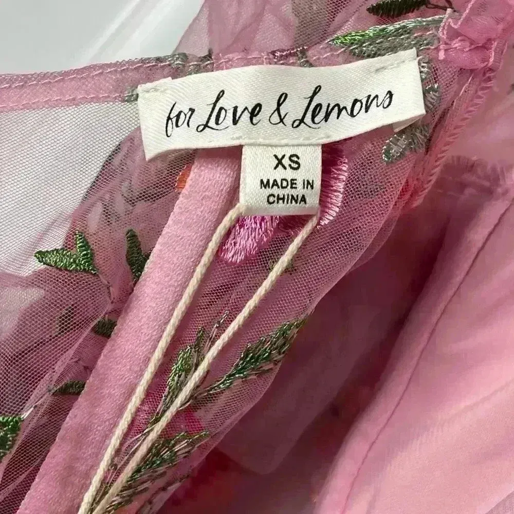 NWT For Love & Lemons Tayla Ruffle Corset Embroidered Puff Sleeve Dress Size XS - Image 10