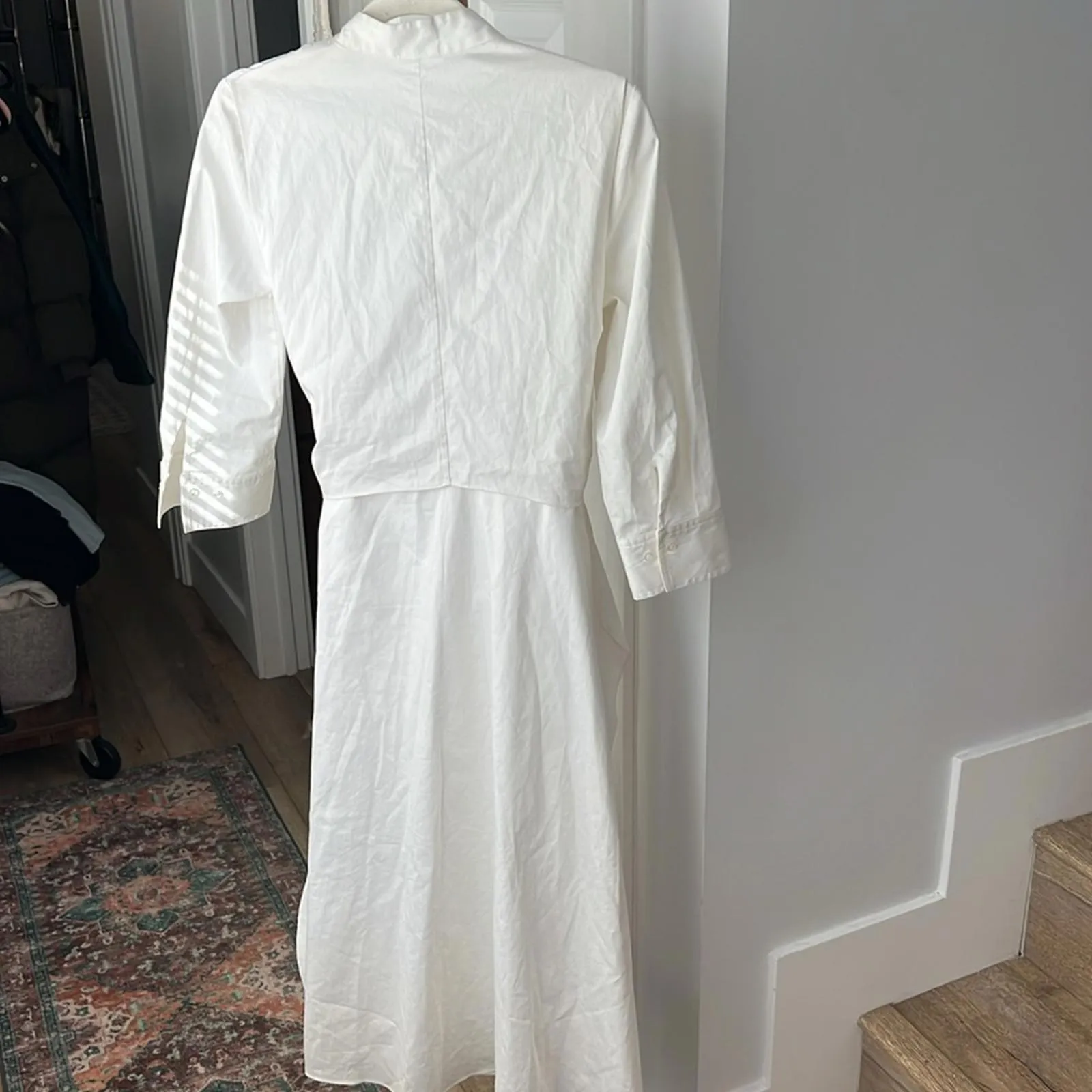 Elie Tahari Ann Tie Poplin Midi Dress White Size 2 $448 [COPY] - Image 7