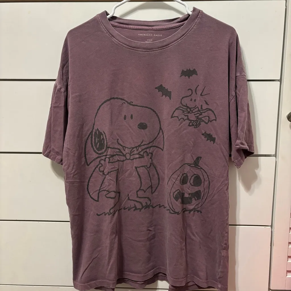 American Eagle Purple Snoopy T Shirt - Image 2