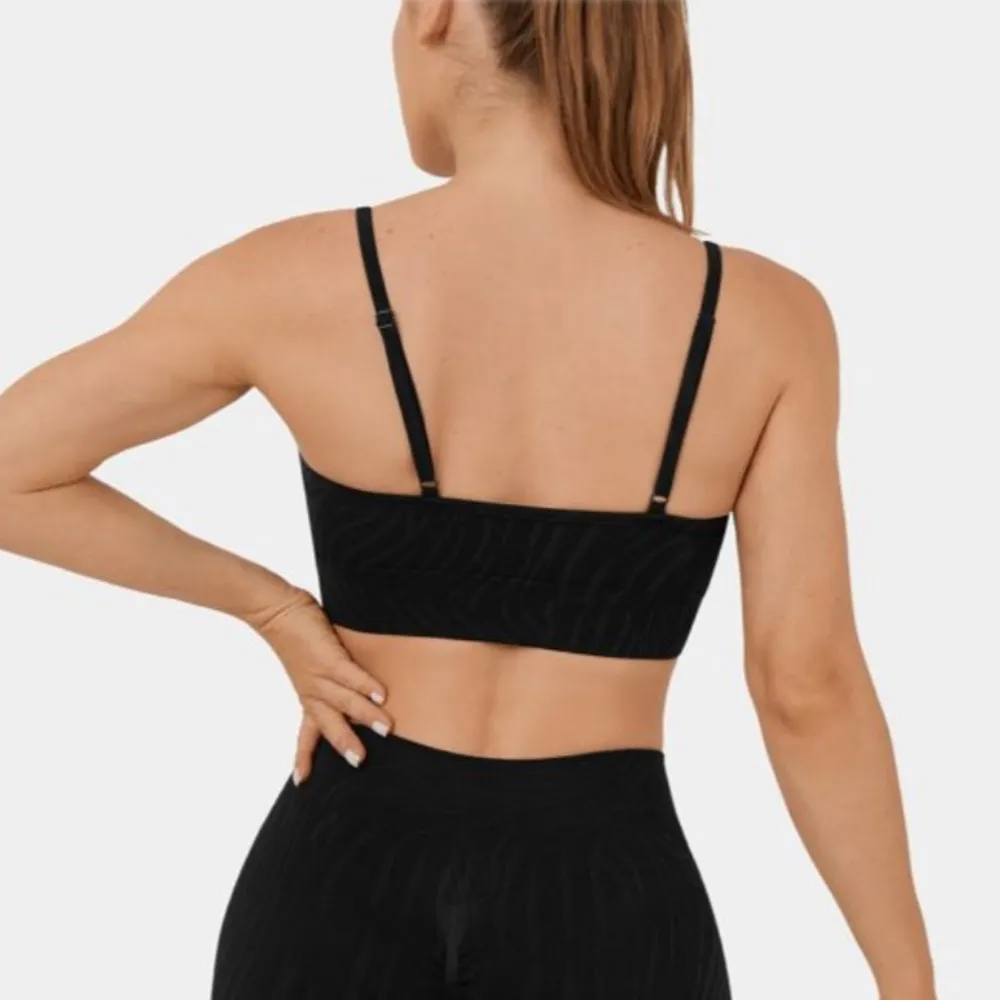 Halara Black Zebra stripe  sport bra - Image 2