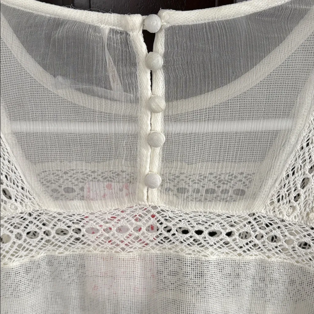 NWT Free People Sweet Sunny Days Gauze Tunic / Dress Ivory Small Retail $168.00 - Image 17