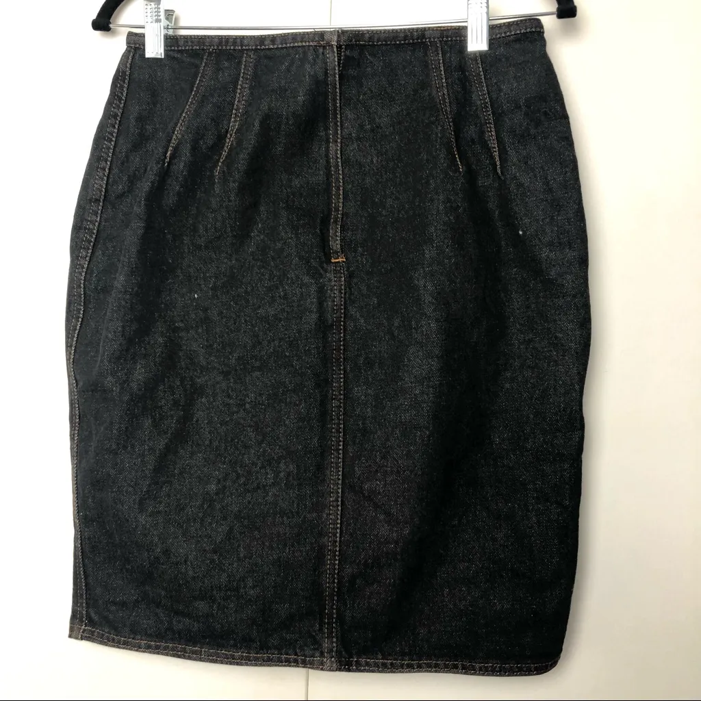 Junior Gaultier Denim Pencil Skirt High Waist Vintage 90’s Blue Size L - Image 2