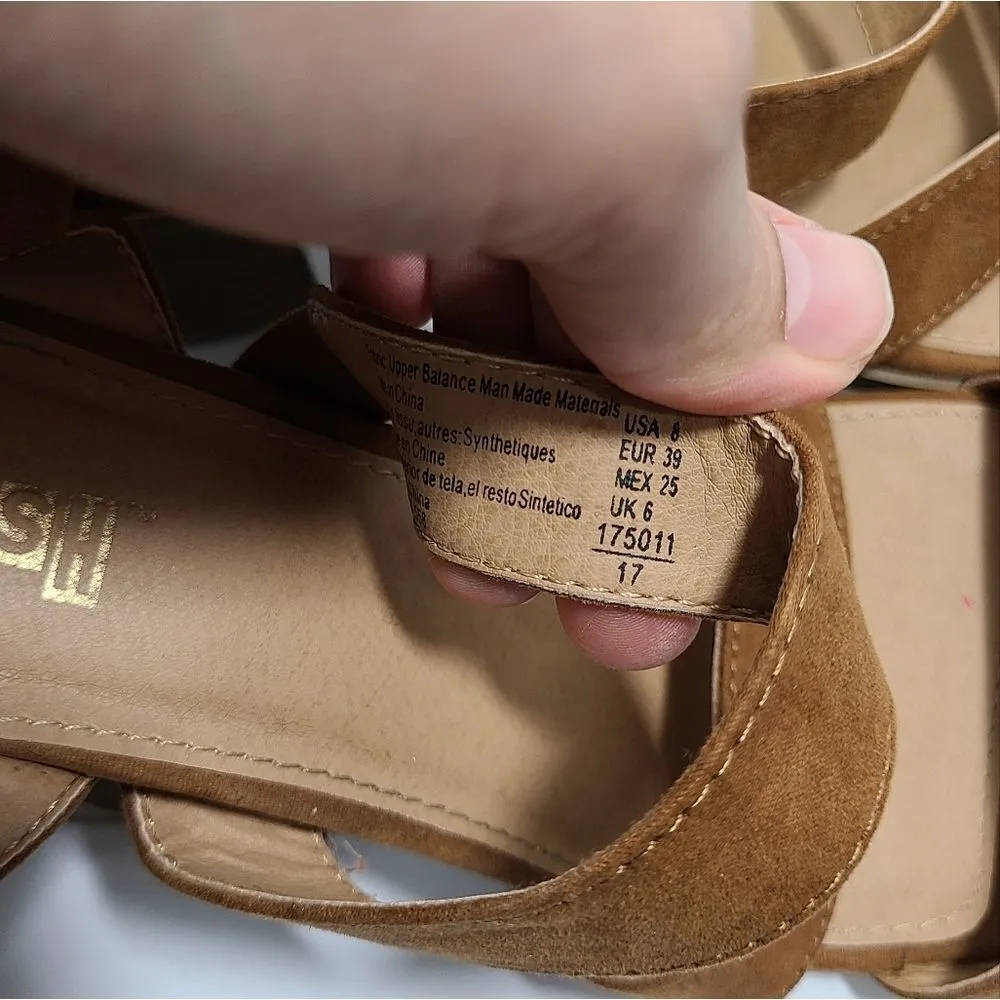 Brash Block Heel Brown Sandals Size 8‎ - Image 10