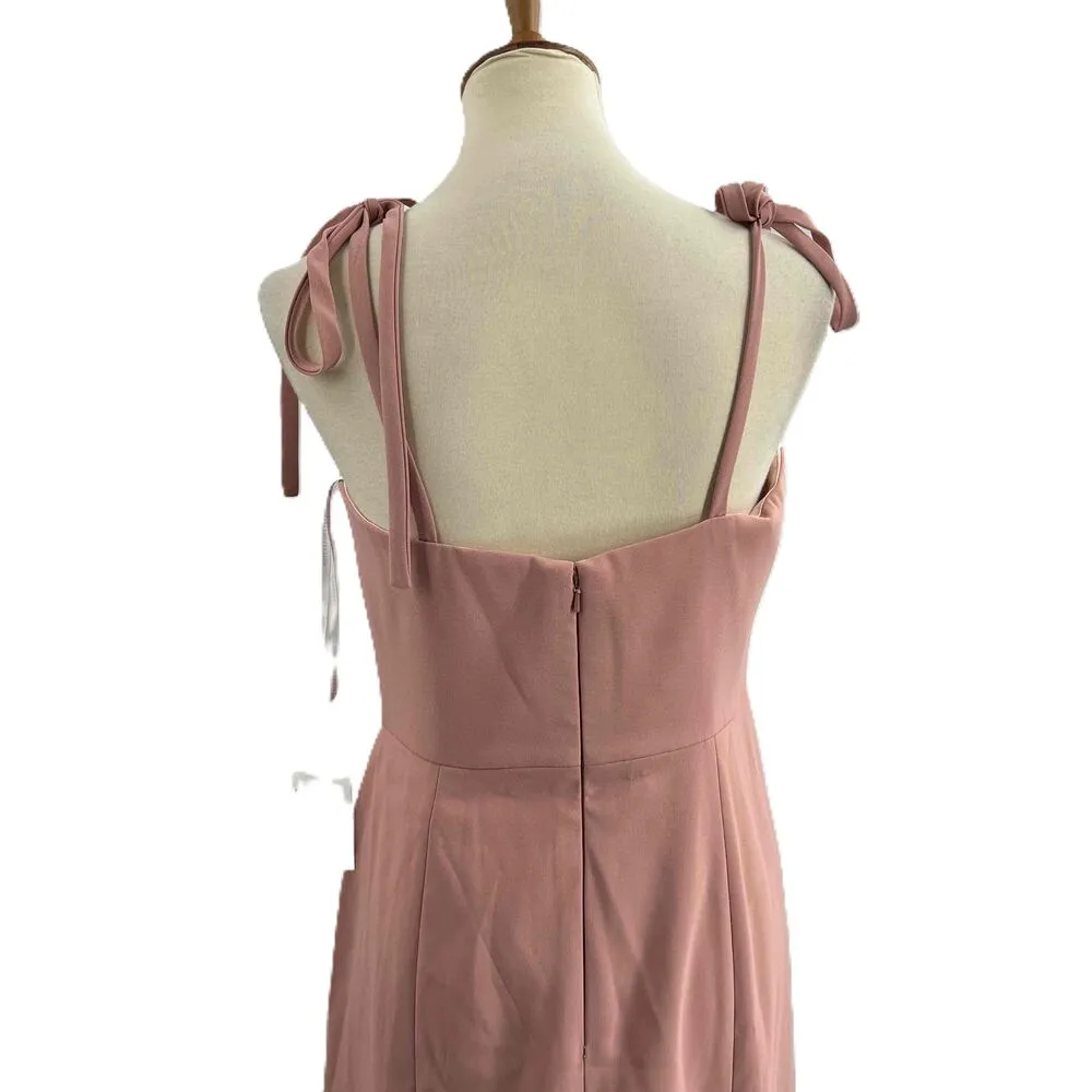 Dessi Collection Midi Dress Rose Sleeveless Spaghetti Straps Bustier Size 10 New - Image 5