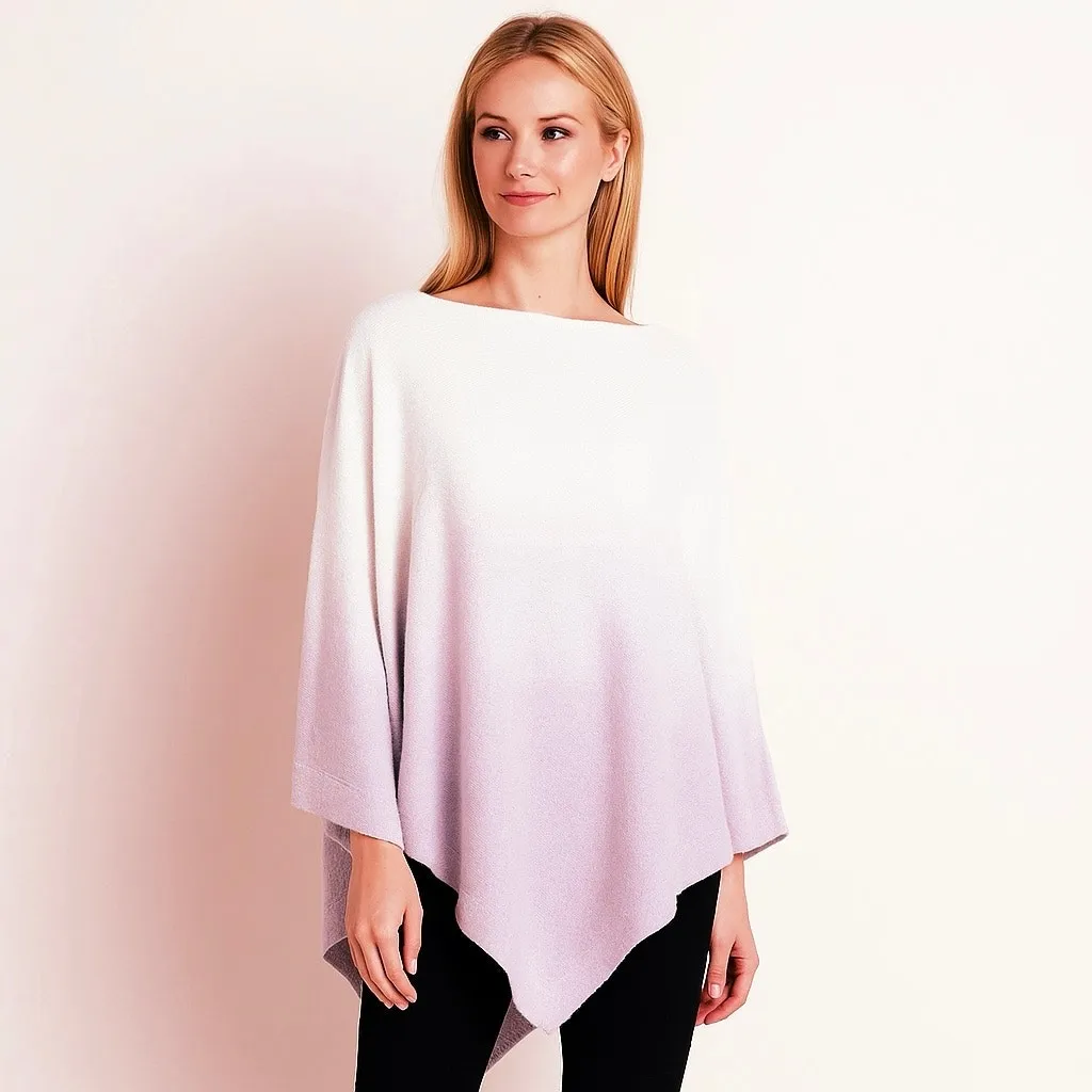 Barefoot Dreams Ocean Breeze Poncho Cozychic Ultra Lite Ombre Soft Violet - Image 1