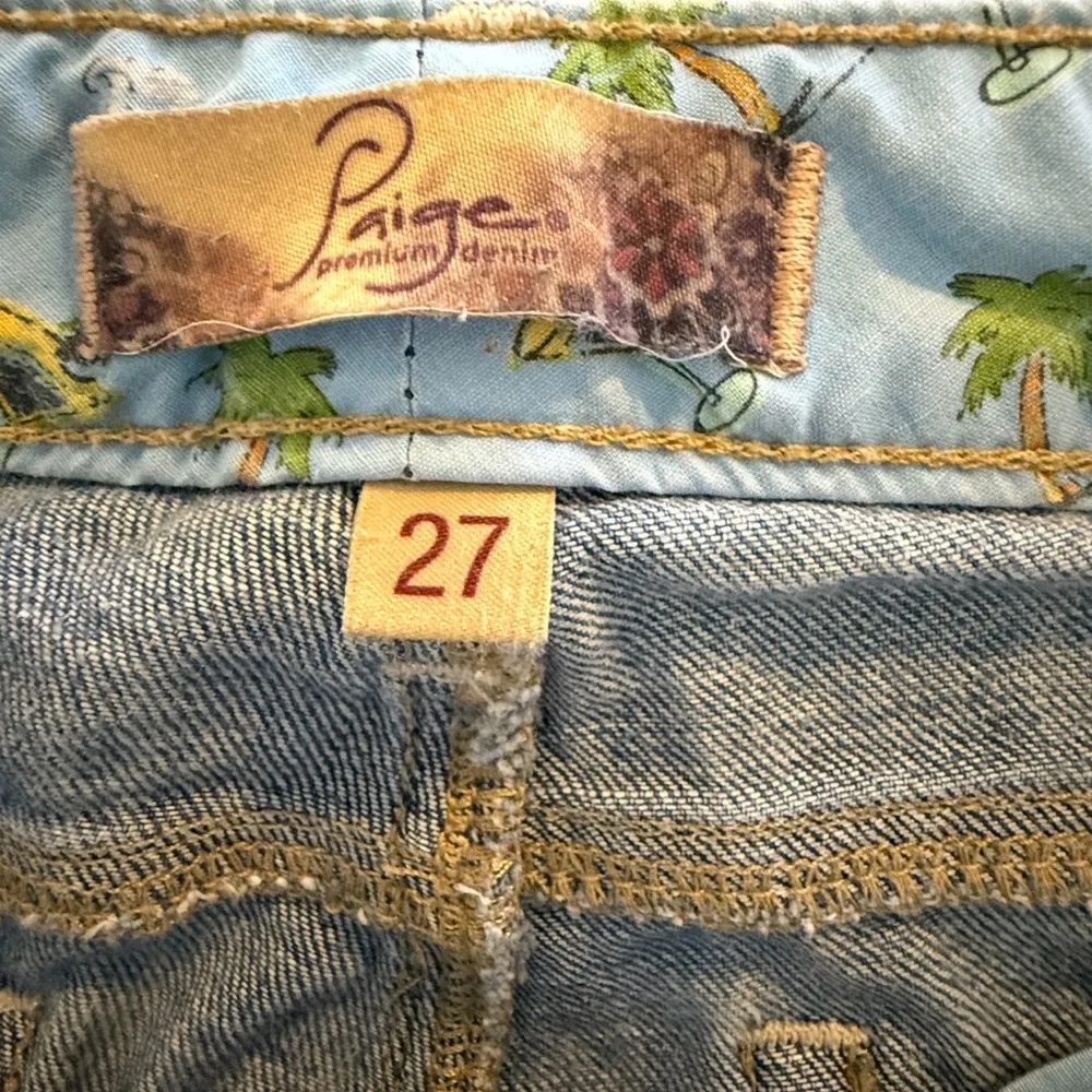 Paige Women's Denim Jeans Low Rise Bell Canyon Bell Bottoms Flare Med Wash Sz 27 - Image 5