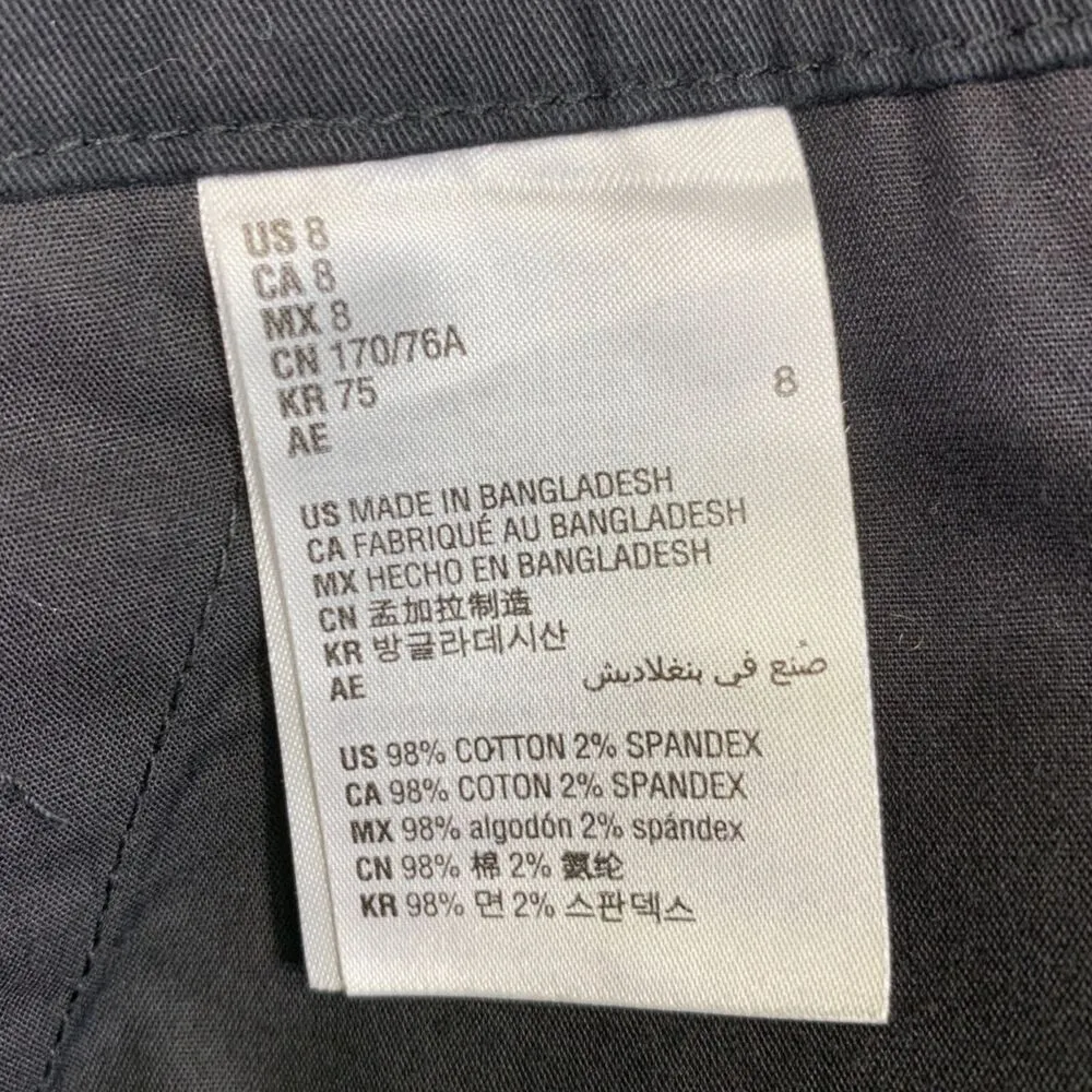 Maison Jules Womens Crop Capri Dress Pants Essential Mid Rise Black Size 8 - Image 10