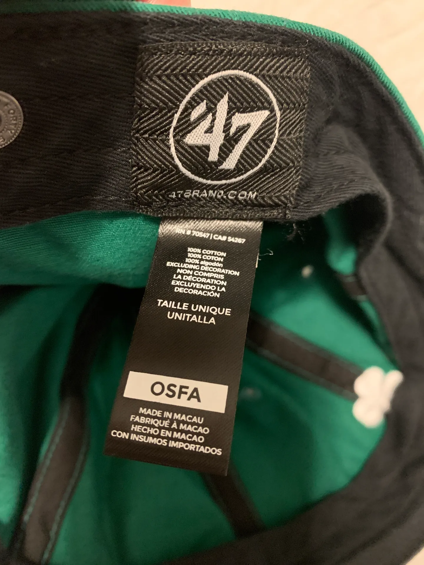 47 Green Shamrock Baseball Cap - Image 3