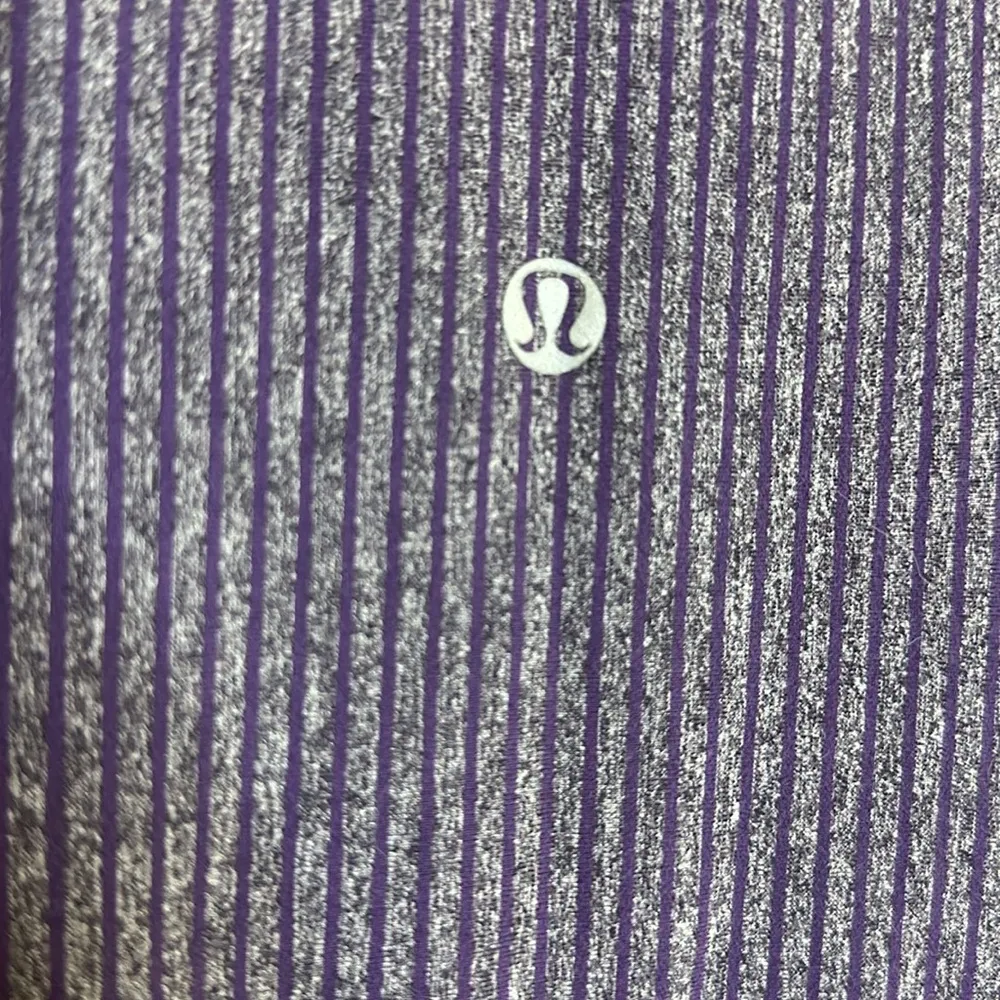 Lululemon Run - First Base Tank Going Grape/ Hyper Stripe Heathered Black - Image 3