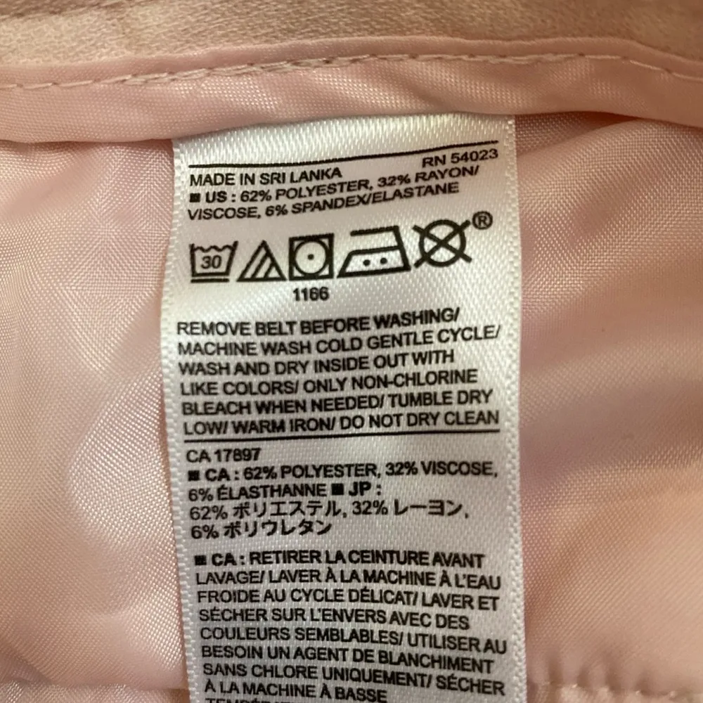 Belted high waisted wide Leg pants Pink Size 6 - Image 4