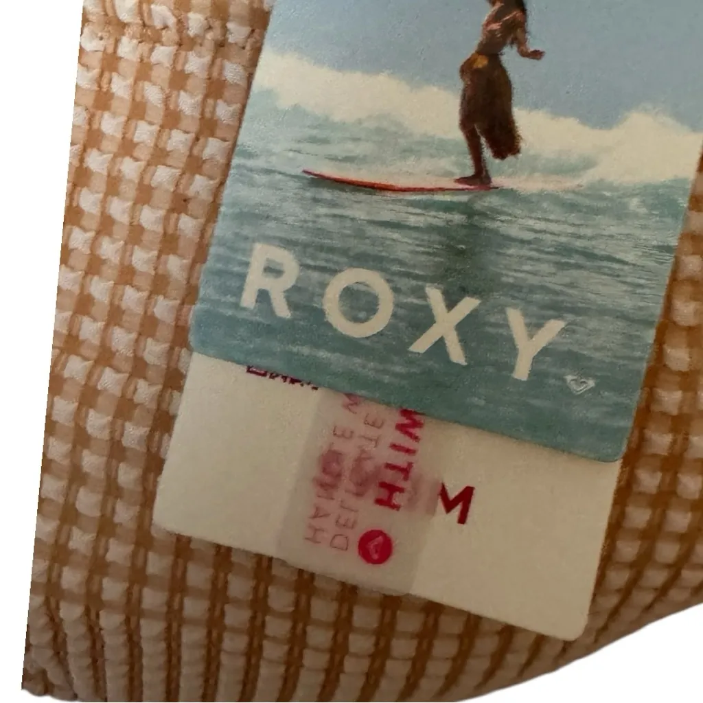 Roxy Women's Swim Style Houndstooth Patterned Bikini Top Sz L NWT - Image 2