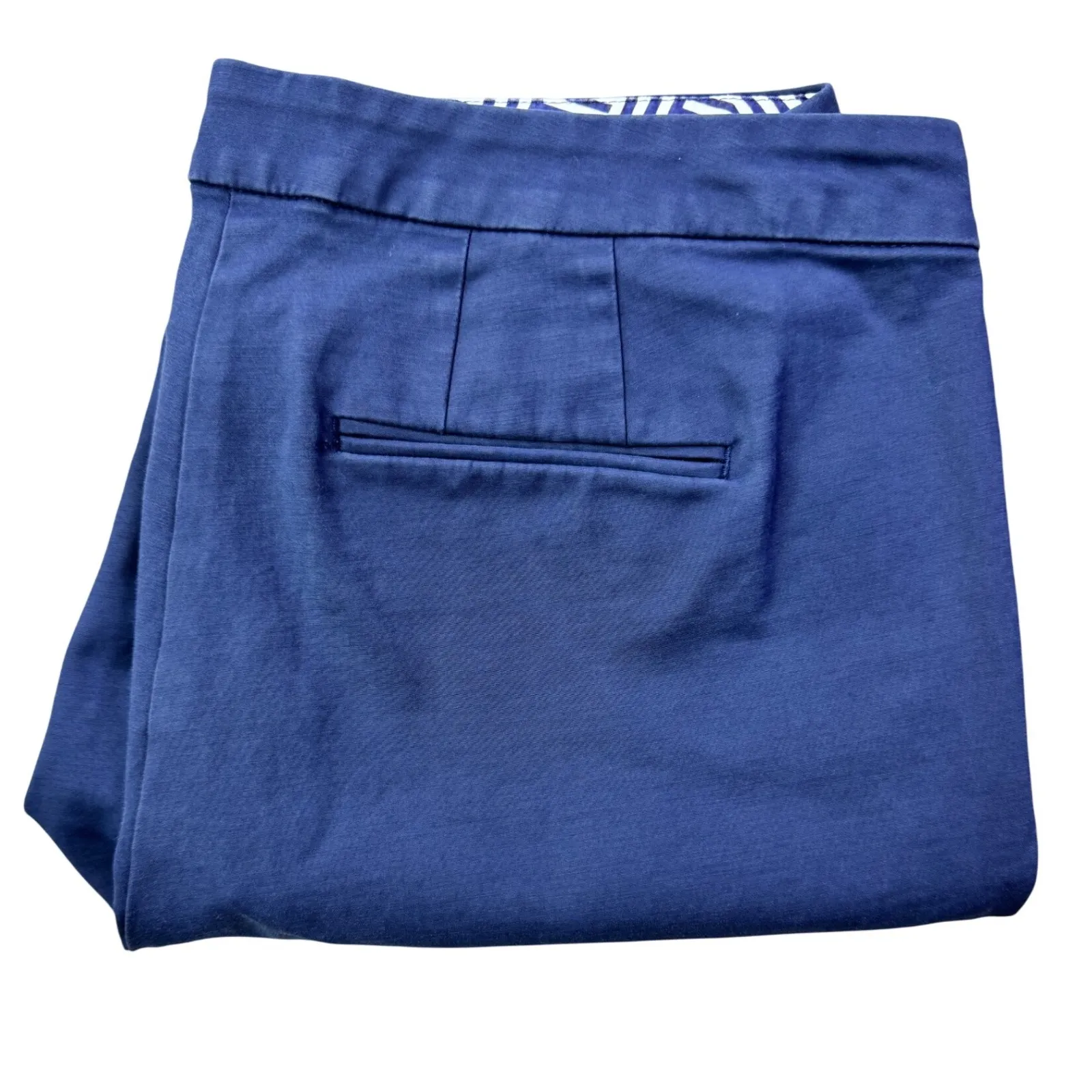 Boden Ankle Pants Womens Cropped Chinos Casual Work Trousers Size 8 Petite Blue - Image 12