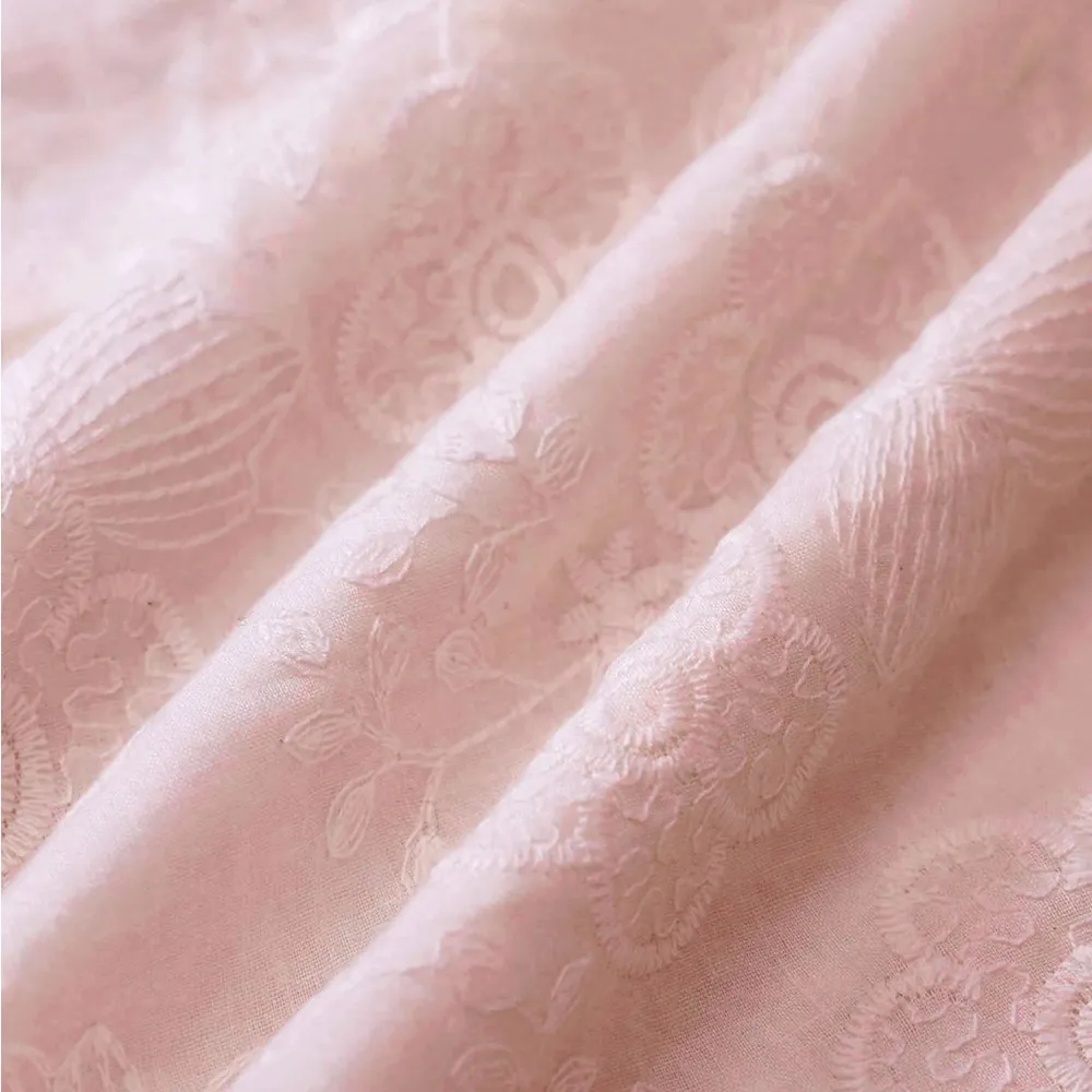 Rihoas Pink Embroidery Halter Midi Dress - Image 7