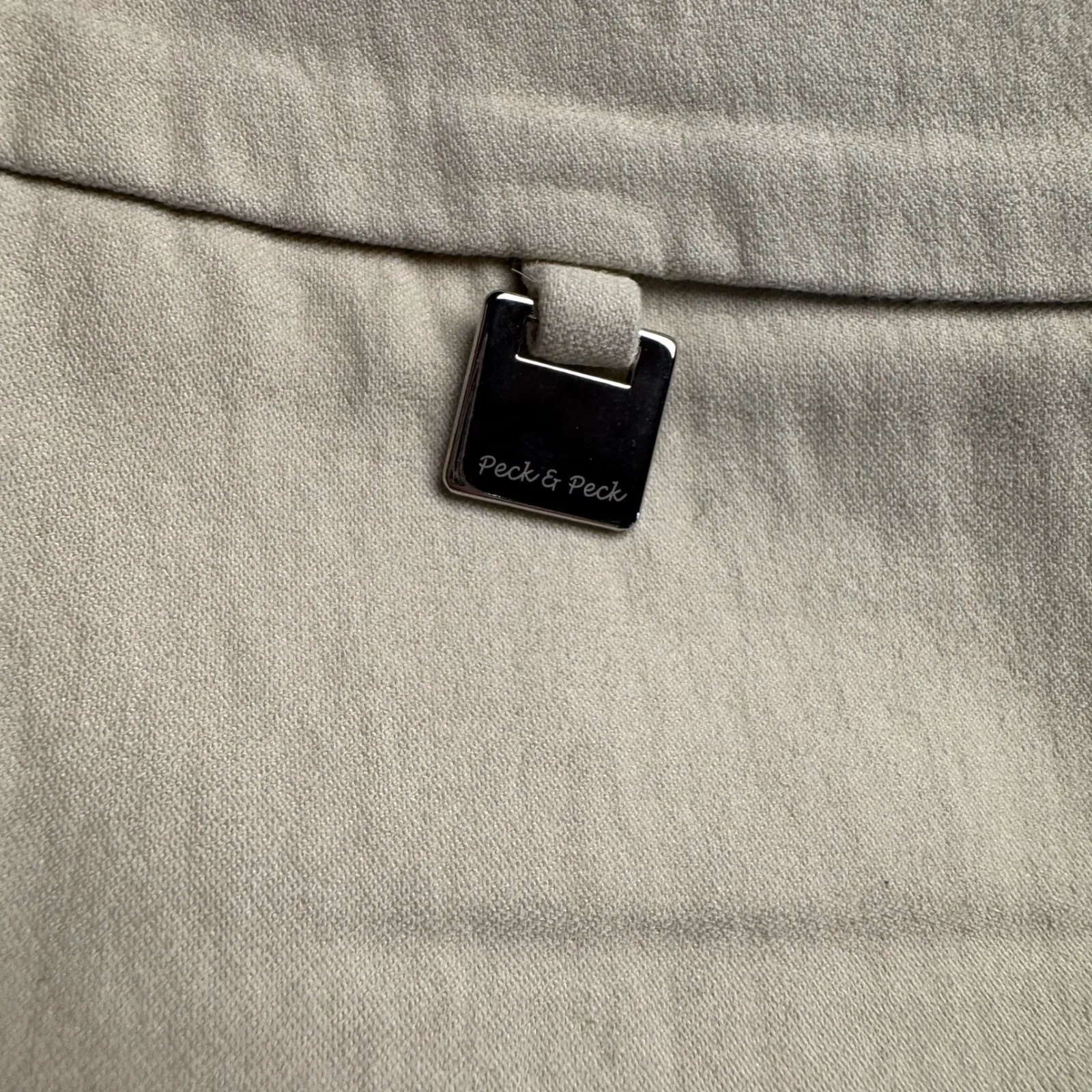 Peck & Peck Petite Khaki Tan Straight‎ Leg Pants Women's Size 6P Career Work - Image 4