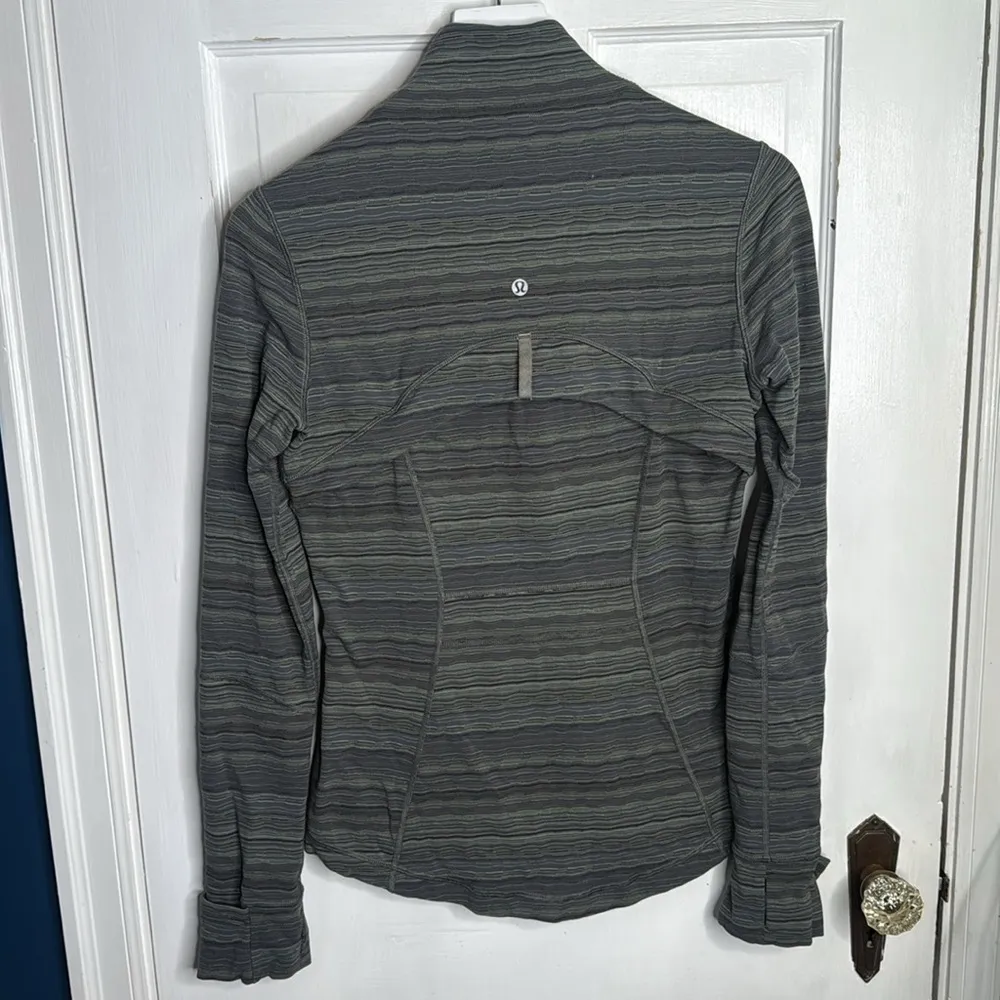 Lululemon Define Jacket Space Dye Twist Dark Slate Fatigue Green W1445 Sz 8 - Image 11