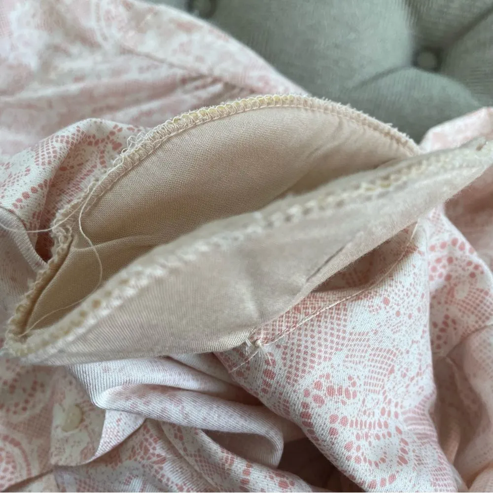 Vintage 80s Outback Red Pink Paisley Country Prairie Button Up Shoulder Pads L - Image 8