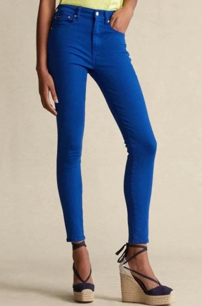 NWT Polo Ralph Lauren Tompkins Skinny High Rise Ankle Blue Jeans Size 25 - Image 4