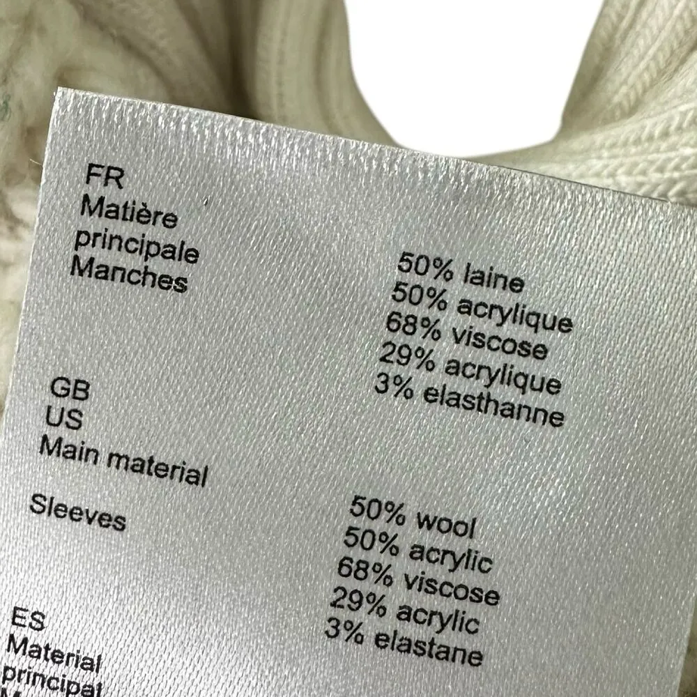 Maje Multicolor Knit Wool Blend Pullover Sweater Women Size 1/US Small | 7-4 - Image 5