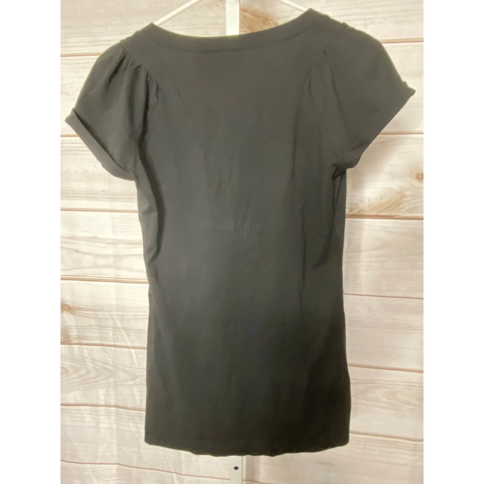 NWOT Love Moschino Women's 4 Black Babydoll Short Sleeve T-Shirt Top VTG - Image 4
