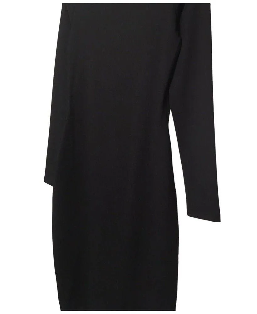 New Susana Monaco Angle Cut Out Long Sleeve Bodycon Little Dress Black M - Image 7