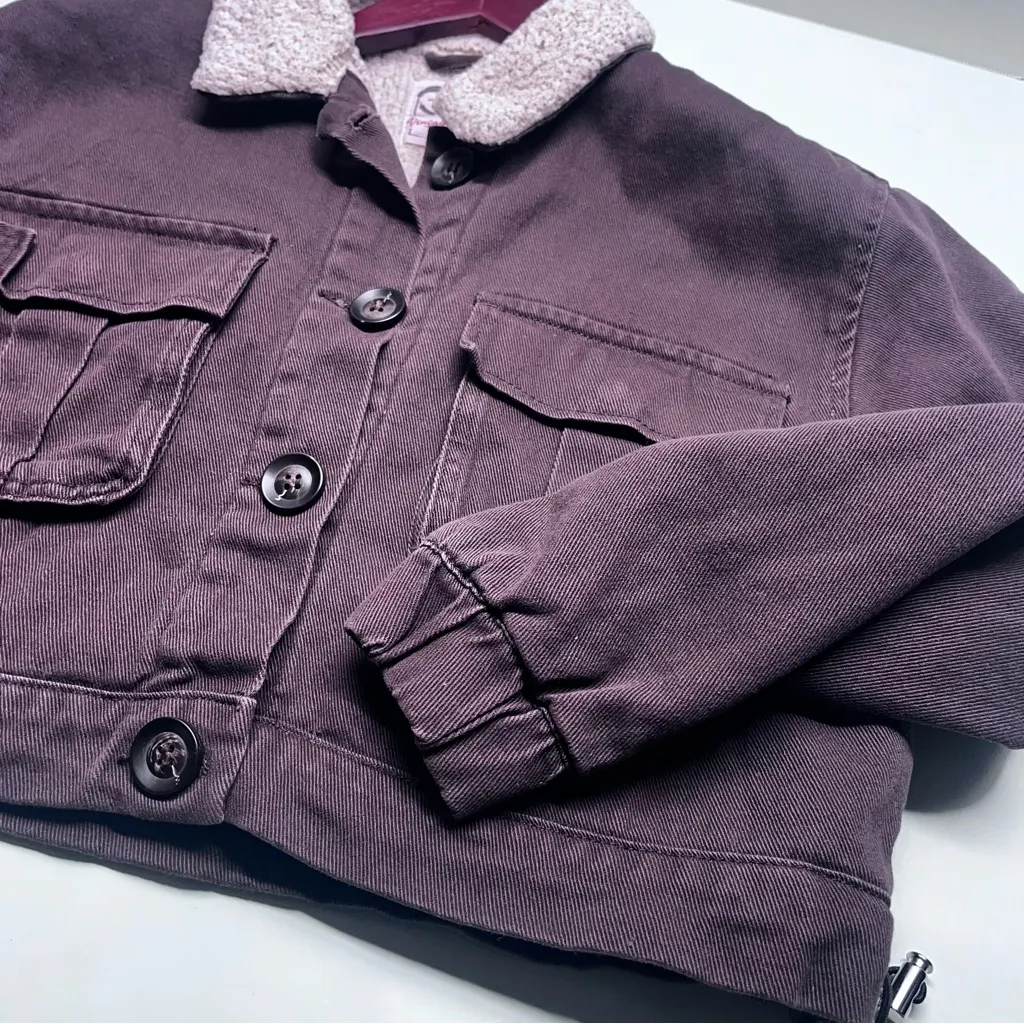 Stoosh Chocolate Teddy Jacket with Ivory Collar - Image 7