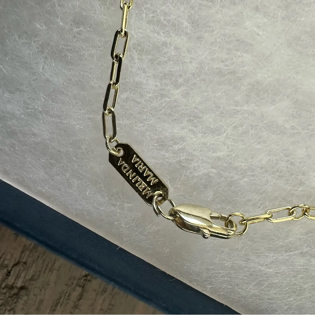 NWOT Melinda Maria Baby Love Letters Gold Heart Pendant Bracelet - Image 4