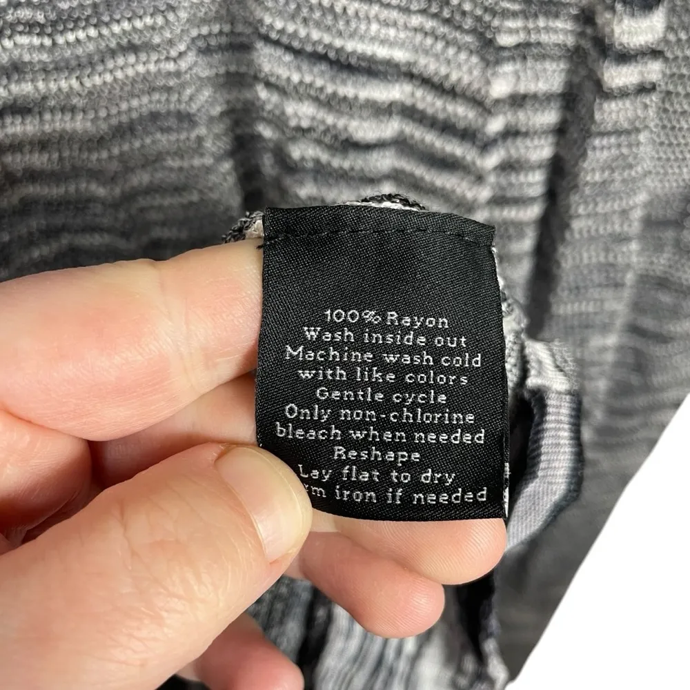 VINTAGE Rock & Republic Marled Open-Work Sweater in Grey Size XL - Image 5