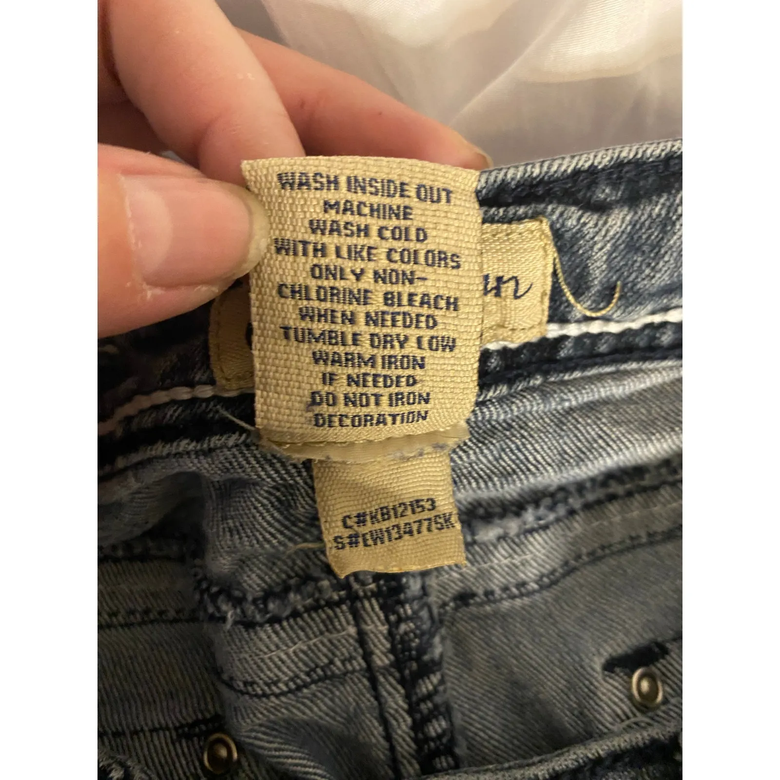 Vintage Y2K Distressed Bootcut Jeans Dark Wash Earl Jean Size 6 - Image 3