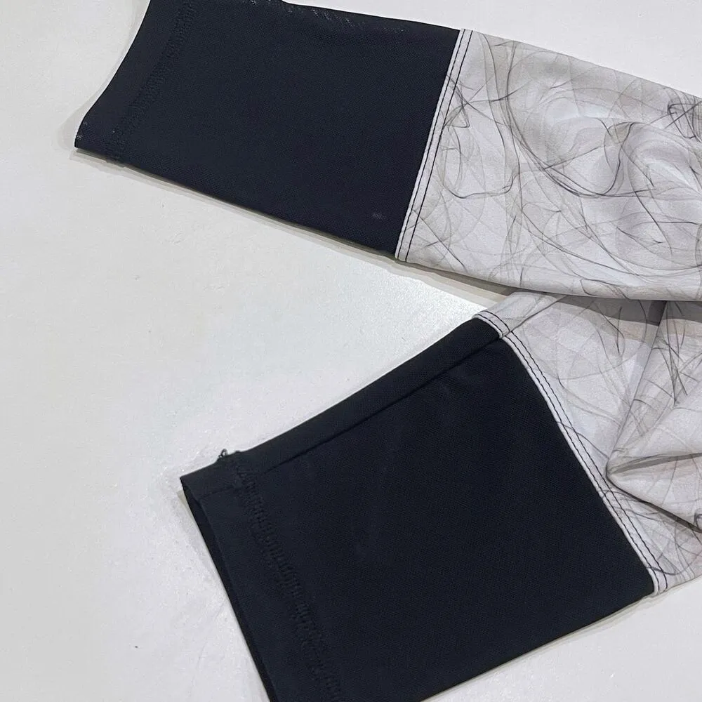 NEW Strut This OSFM Leggings Marbled Cosmos Mesh Ankle Insert Cutout Tight Pants - Image 6