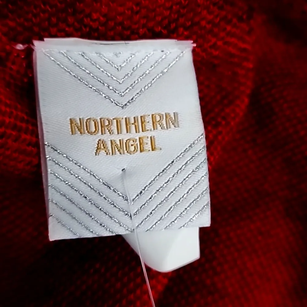 Northern Angel Black Red Vest Cape with Faux Fur and Fringe NWT Size undefined - Image 9