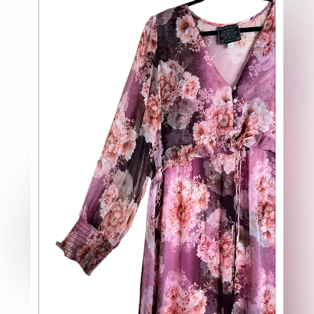 Johnny Was CARINA 100% SILK MAXI DRESS SIZE XL - Image 8