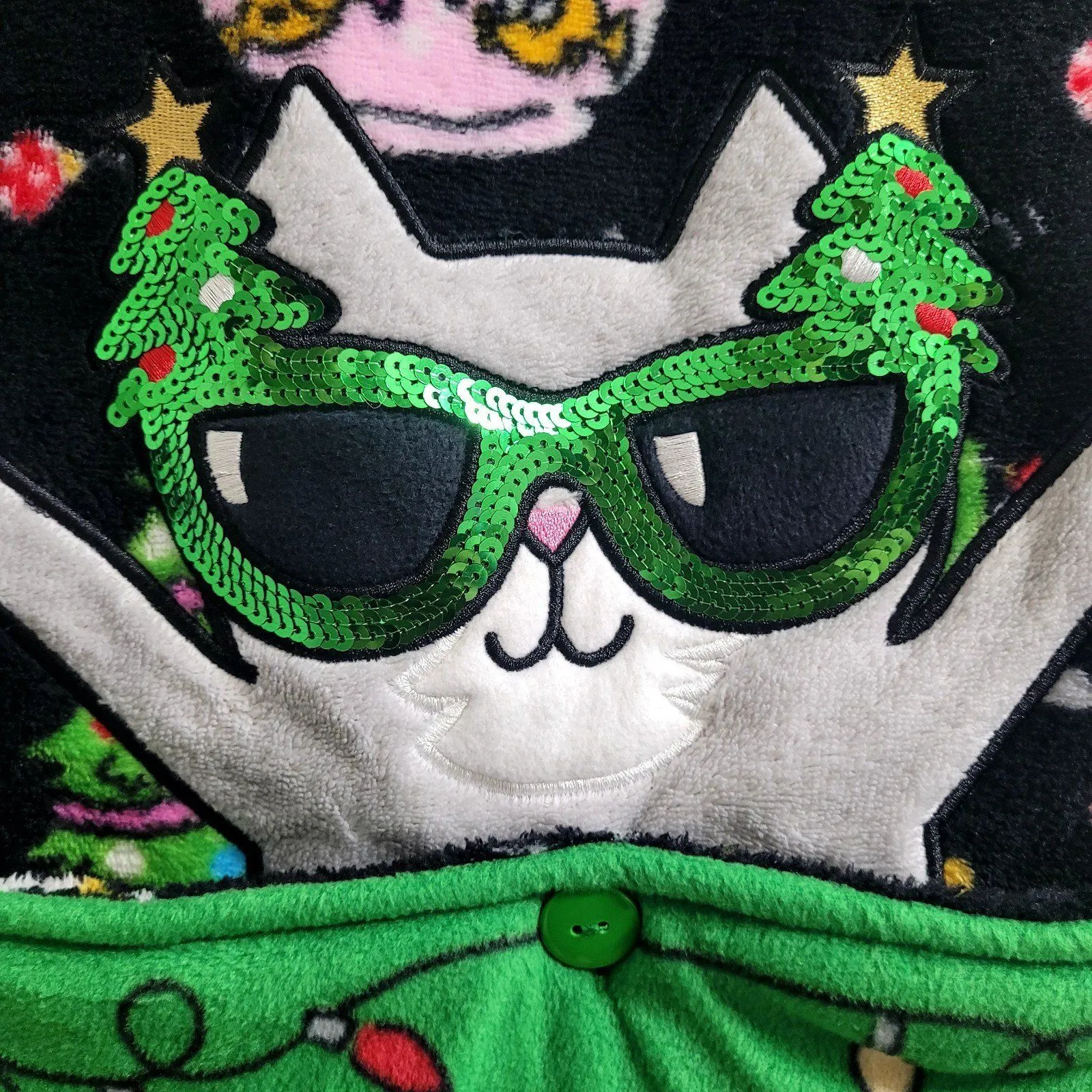 NEW Holiday Christmas Cat Pajamas Size Small - Image 4