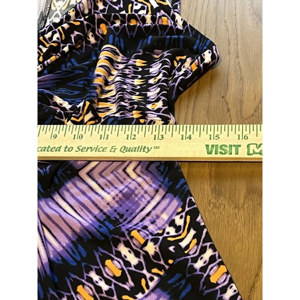 Chicos Shark Bite Hem Womens Dress Size 0 Colorful Beach Vacation Preppy‎ Travel - Image 4