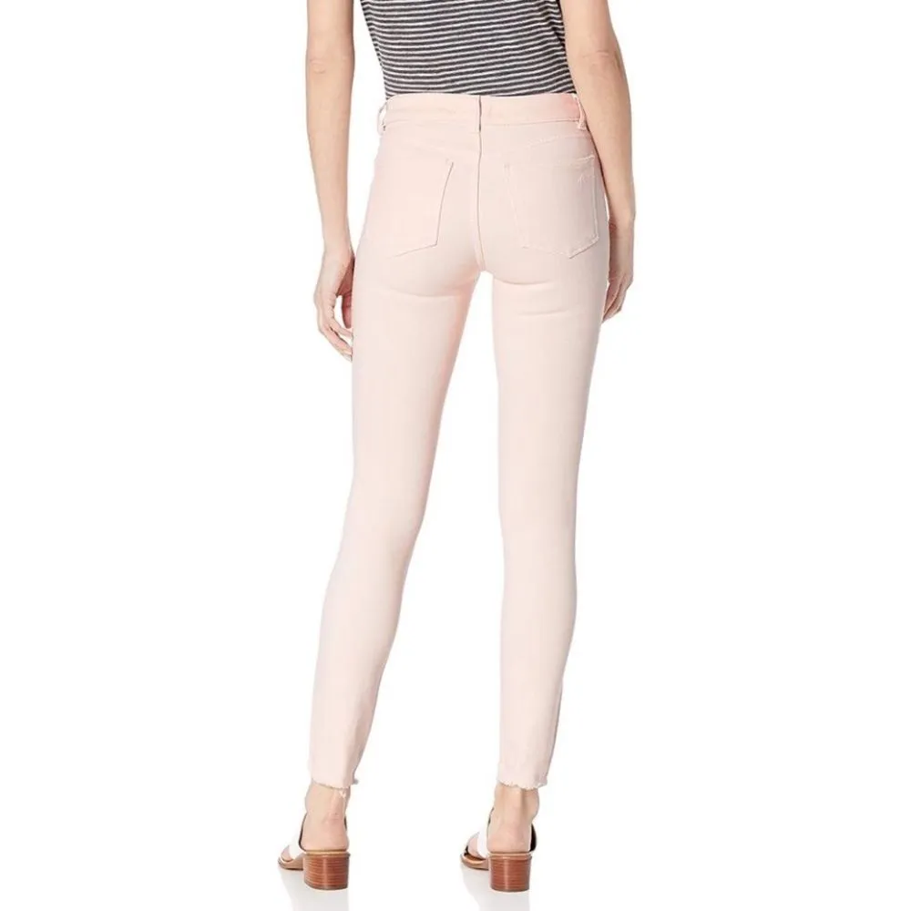 DL1961 Florence Instasculpt Cropped‎ Jeans in Blush Pink Denim Size 26 Raw Hem - Image 2