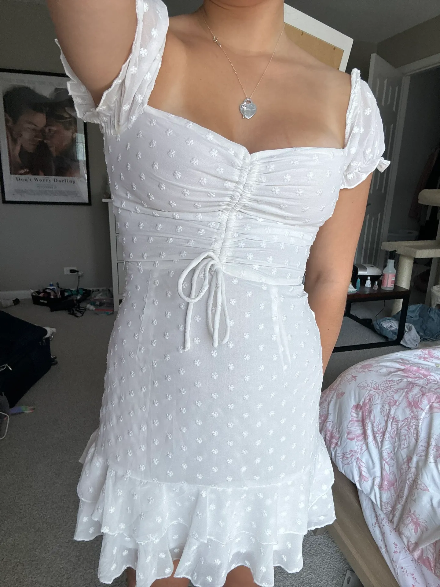 White Mini Dress - Image 2