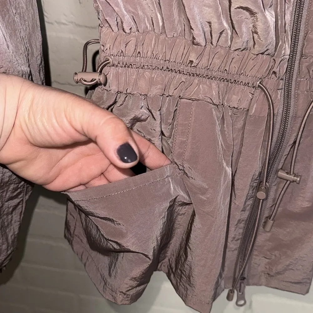 LPA jacket revolve Rina in pine‎ bark xxs nylon zip up toggle pockets - Image 8