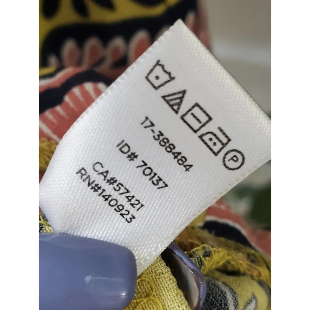 Loft Women's Yellow 100% Rayon Round Neck Sleeveless Casual Knee Length Dress M - Image 12