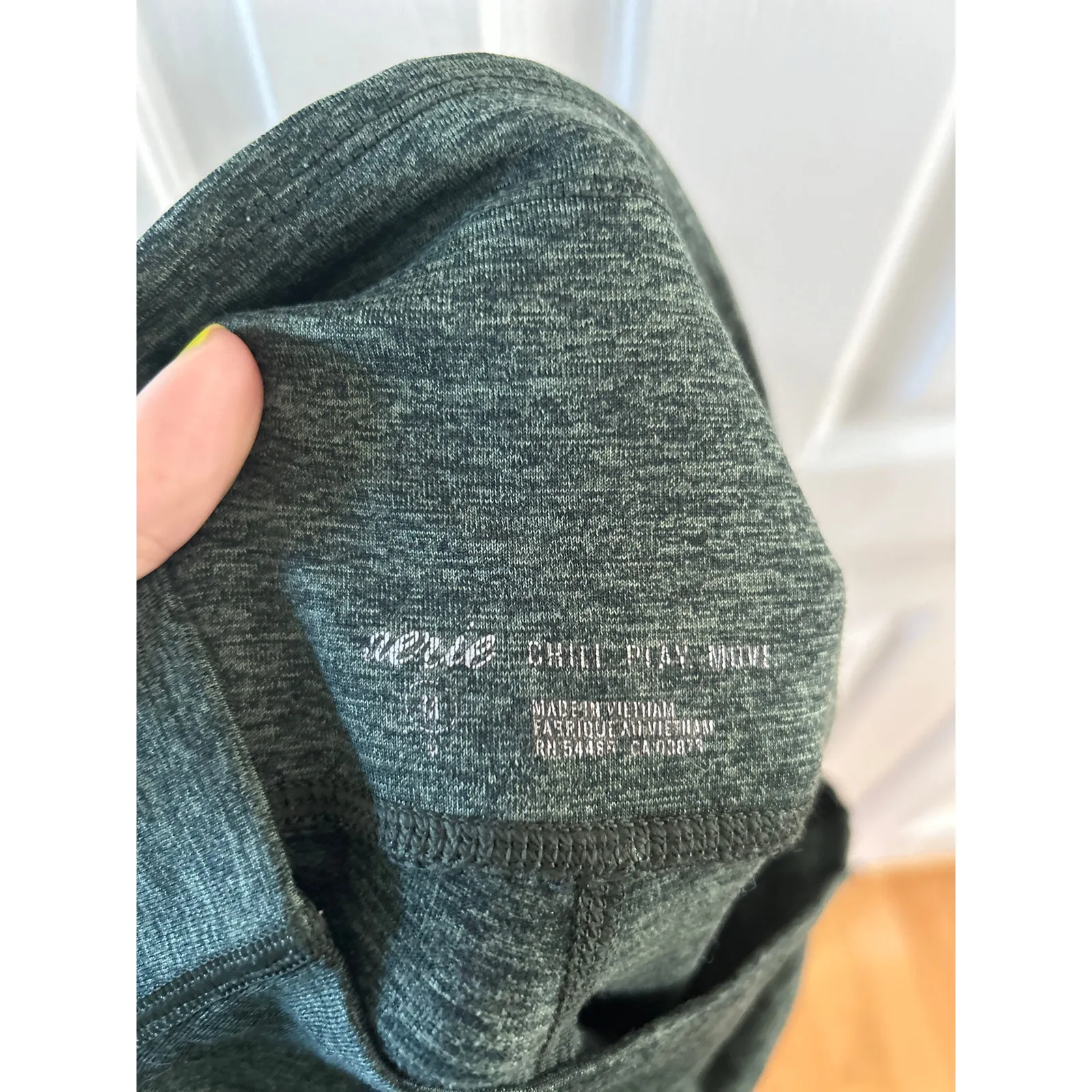 Aerie Dark Green Marled Stash Pocket Full Length Legging - Image 3