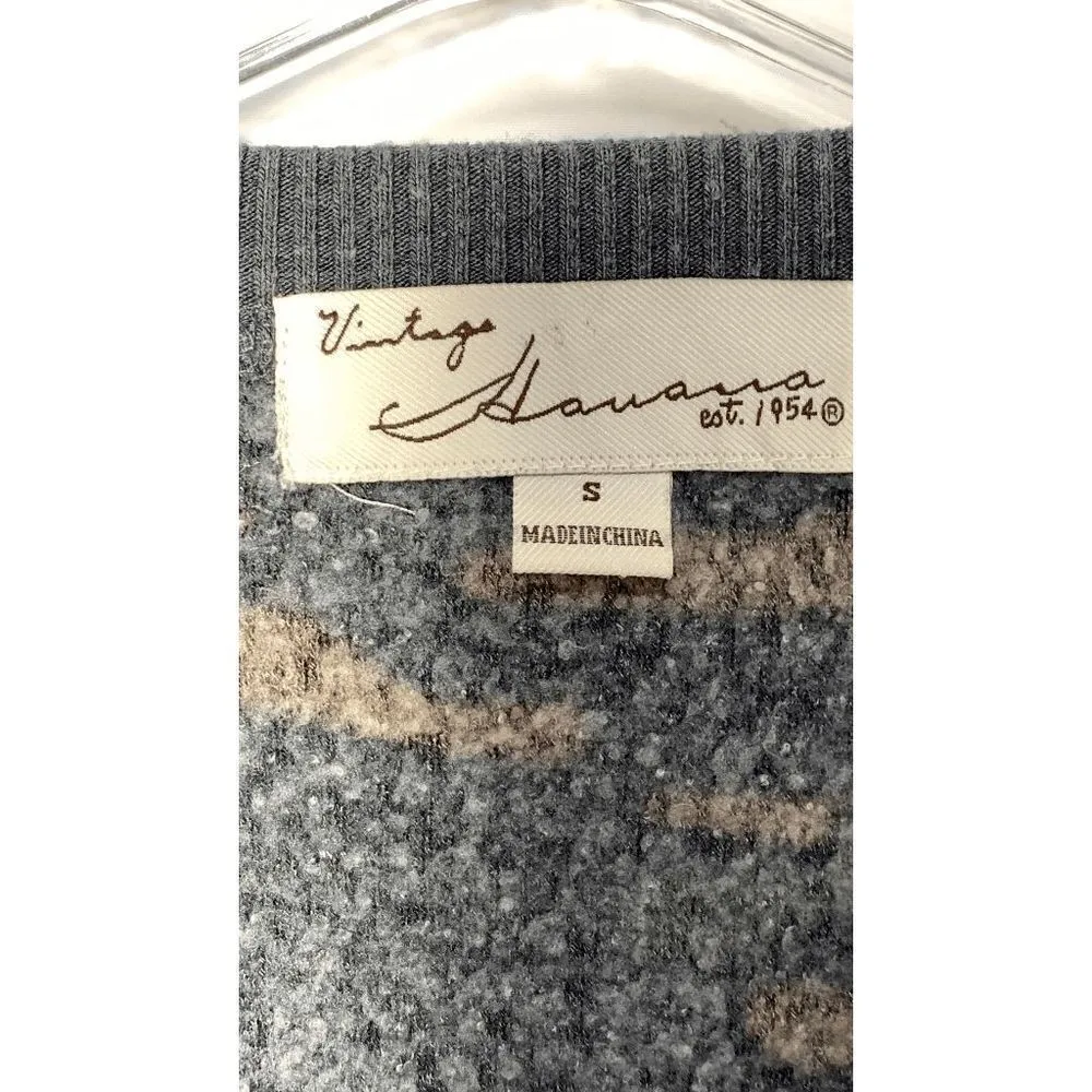 Vintage Havana Camouflage Long Sleeve V-Neck Pullover Sweater Camouflage Small - Image 6