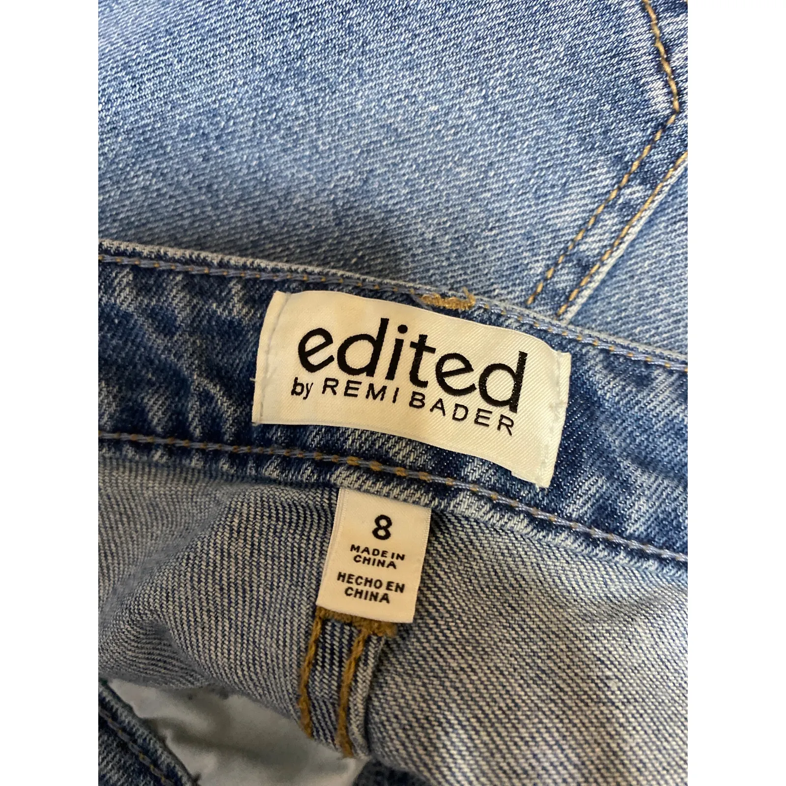 Edited by Remi Bader Women's Blue High Rise Loose Straight Denim Jeans Size 8 - Image 3