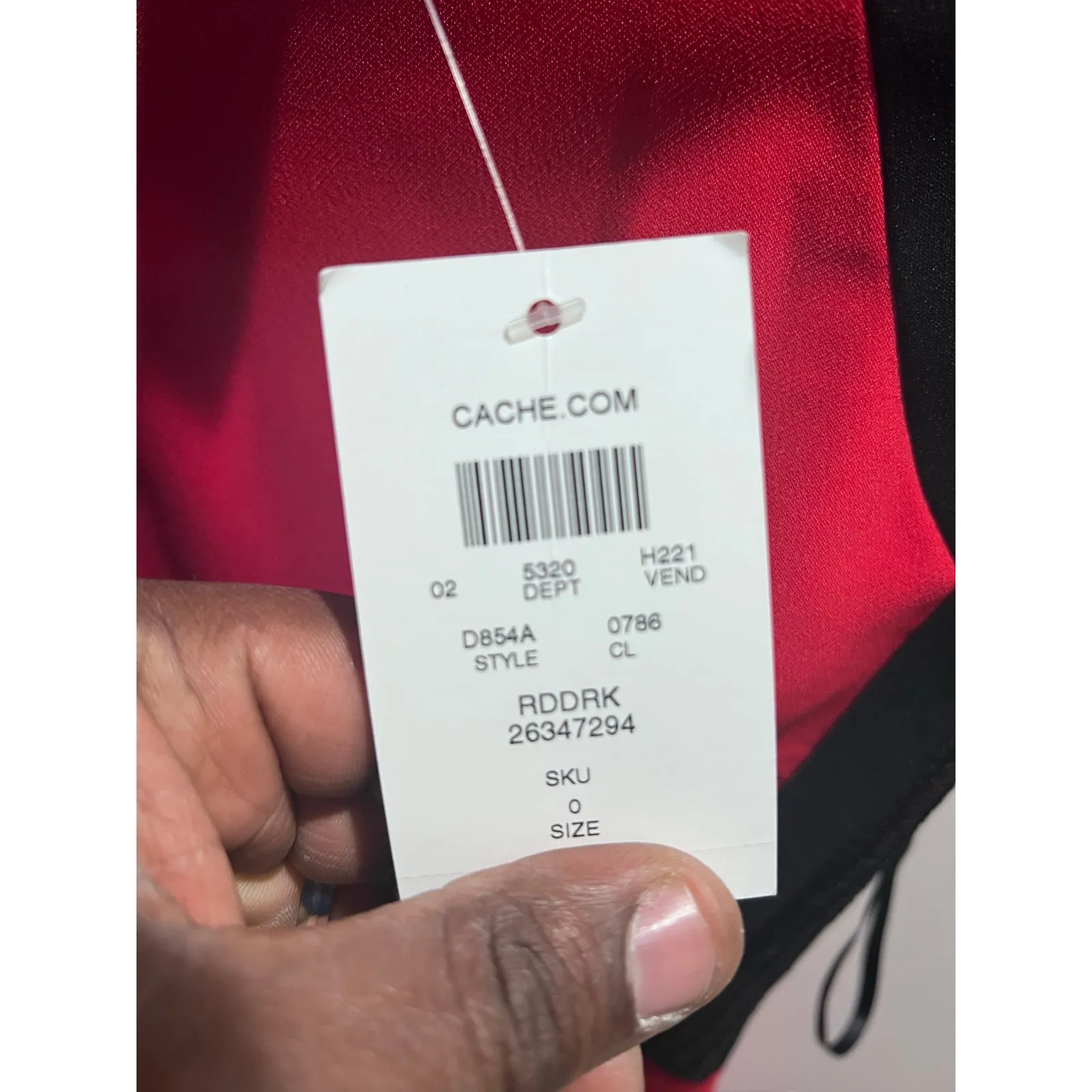 Caché Women’s Red Black Mesh Bodycon Cocktail Mini Dress Size 0 NWT - Image 5