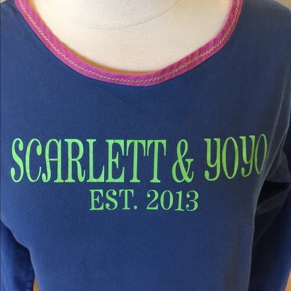 Comfort Colors Long Sleeve Shirt Cross Tee Women Small Boutique Cotton Blue - Image 6