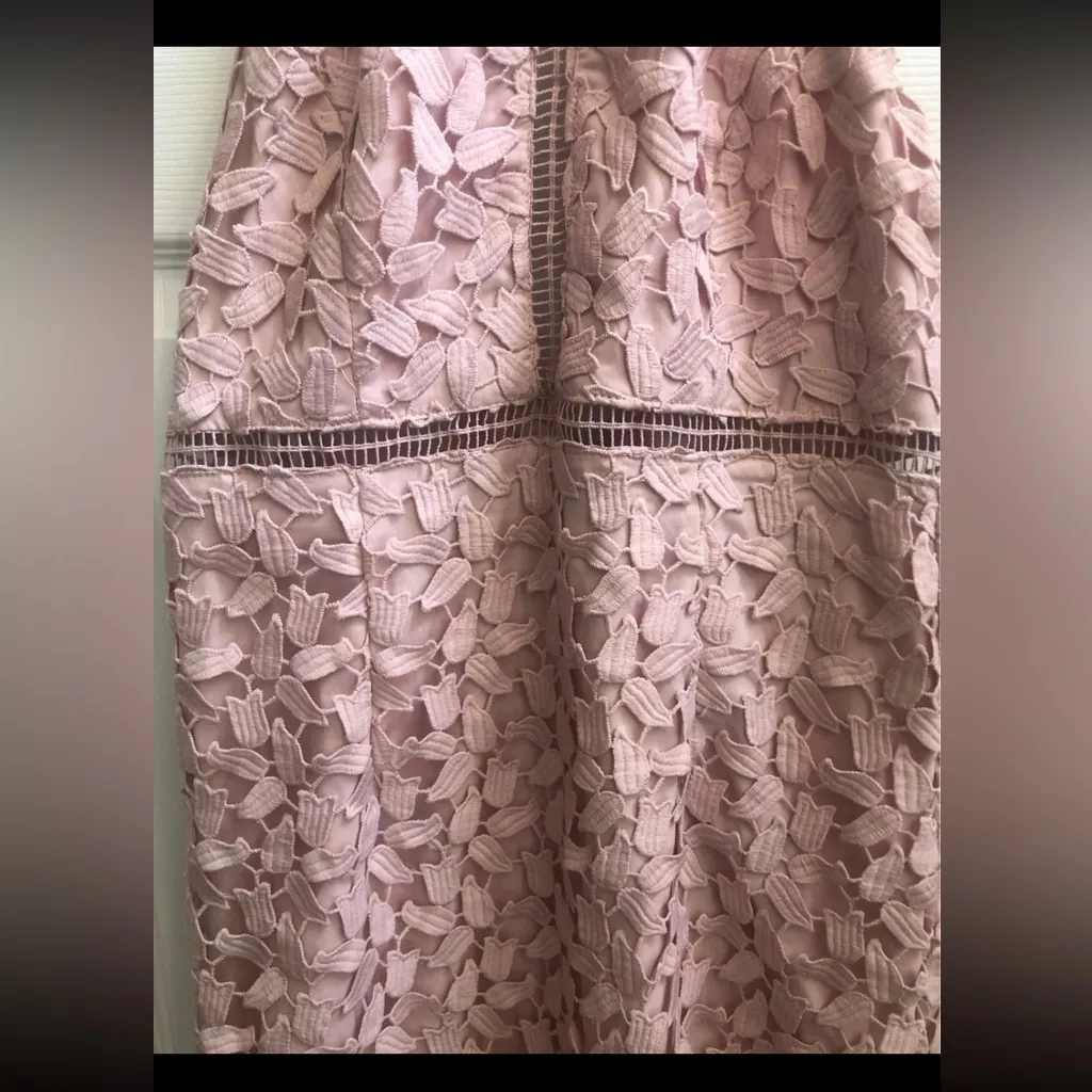 Bardot Blush Pink Lace Midi Dress - Image 2