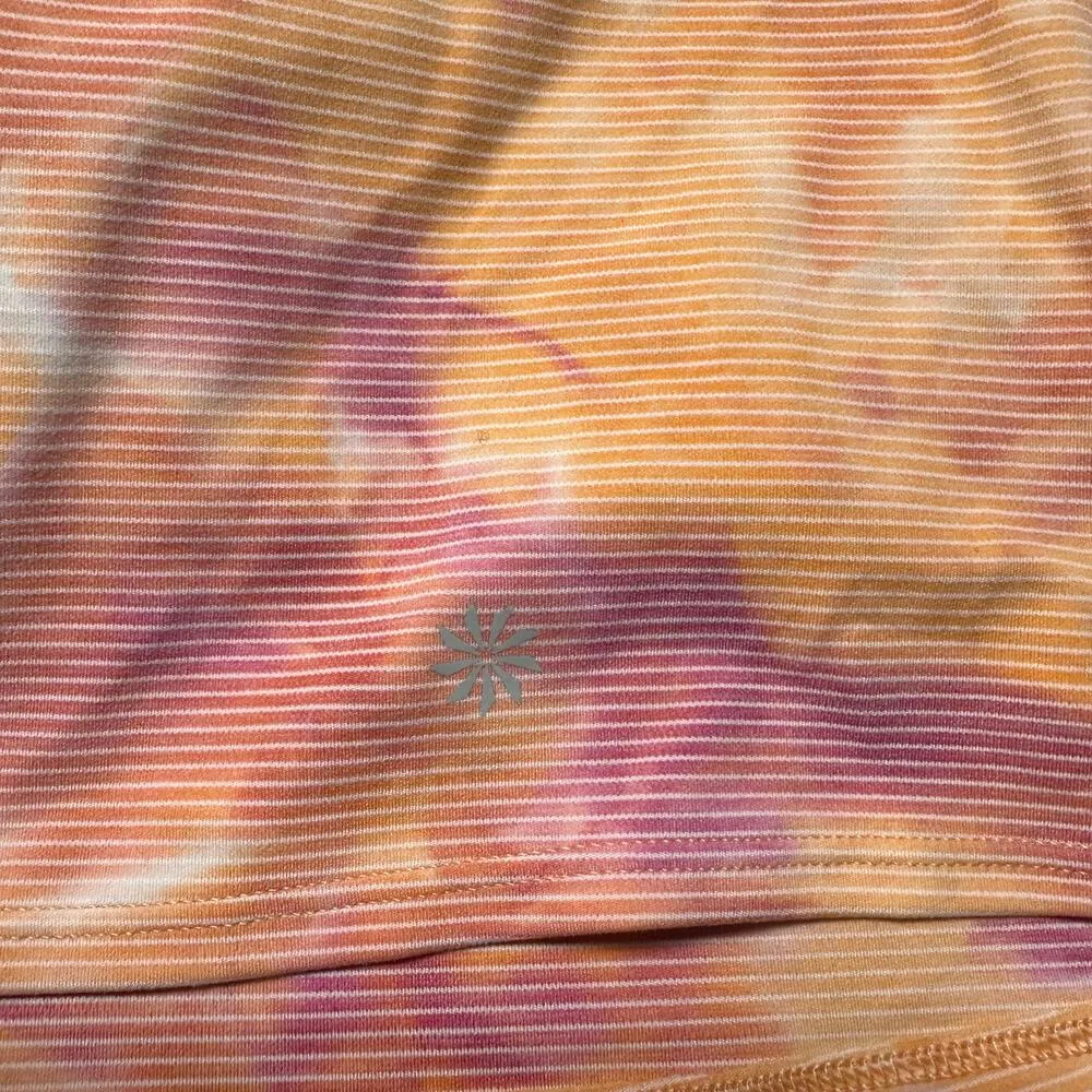 Athleta Pink Orange Racerback Crop Tank Top - Image 4